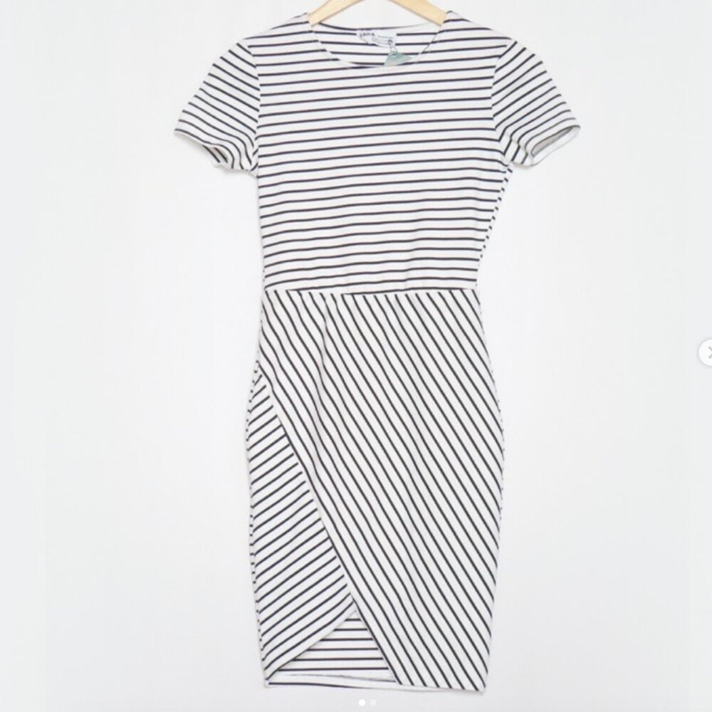 Zara Bodicon Striped Dress small